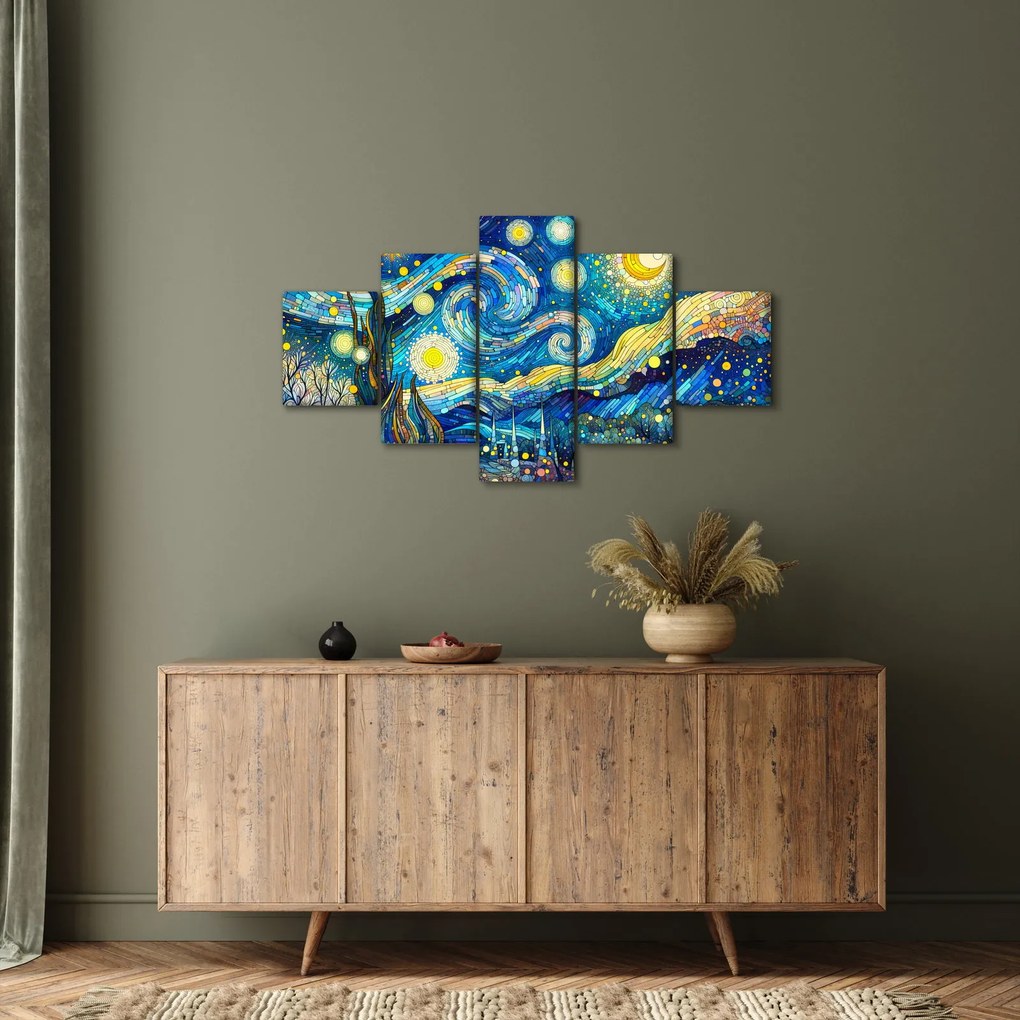 Obraz – Mozaika gwiaździstej nocy (125x70 cm)