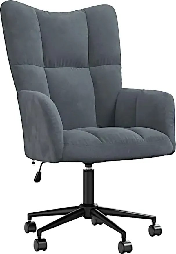 Fotel do biurka glamour ciemnoszary T4-S62