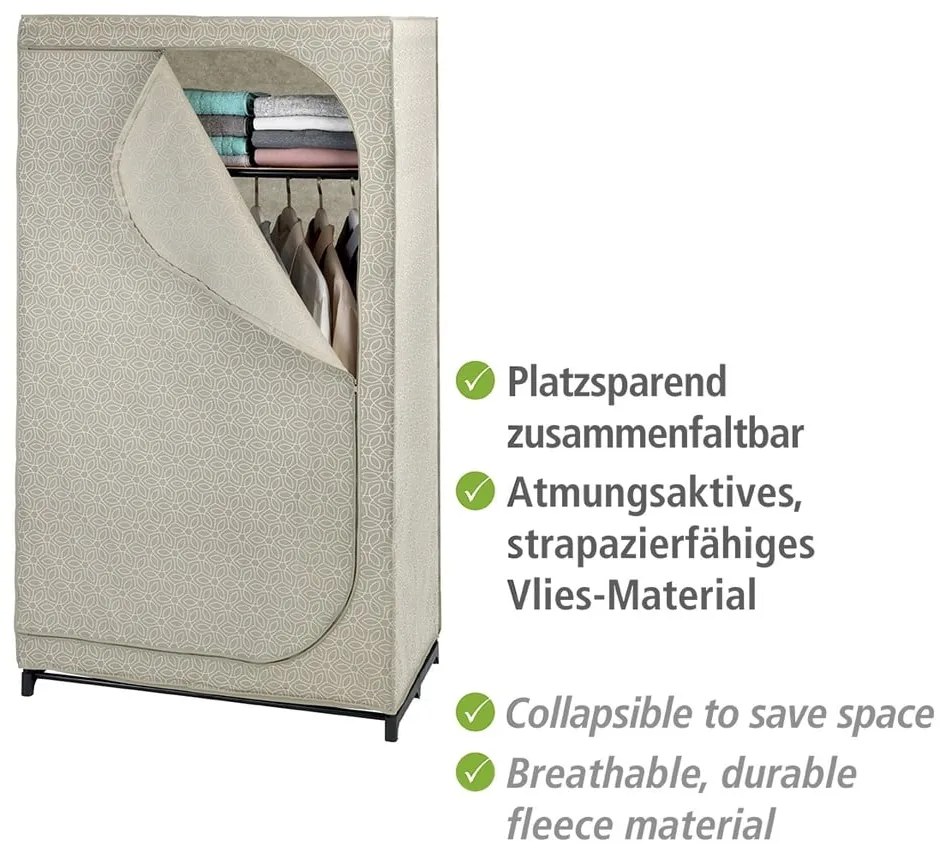 Beżowa tekstylna szafa 90x160 cm Balance – Wenko