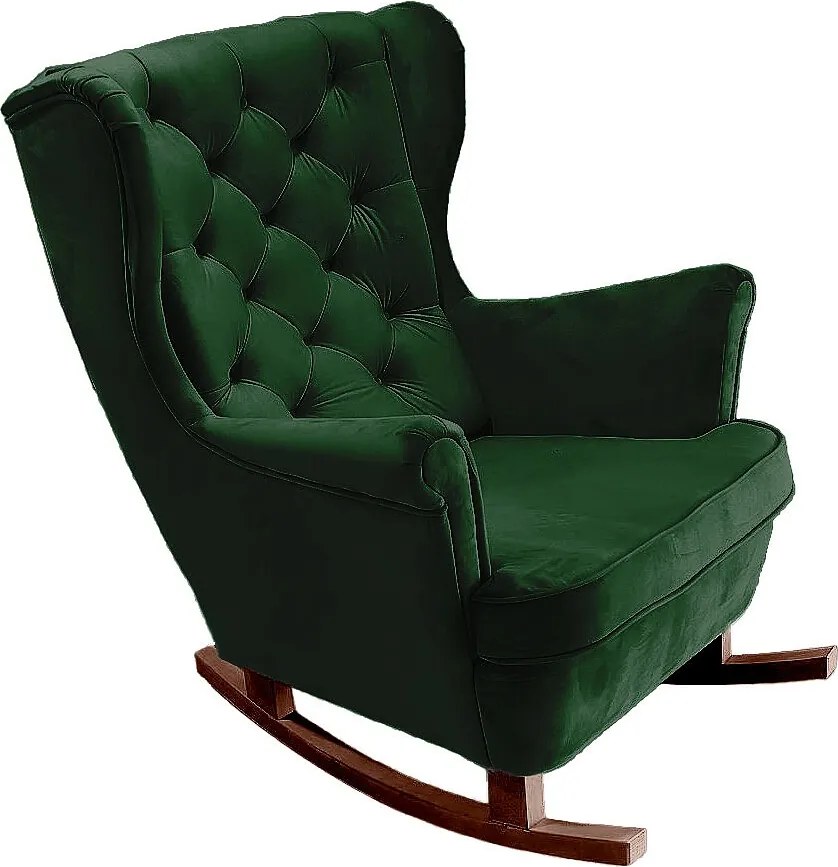 Fotel Relax z Tapicerowanym Siedzeniem i Podłokietnikami, Fotel TV 102x81x95cm Zielony_29848