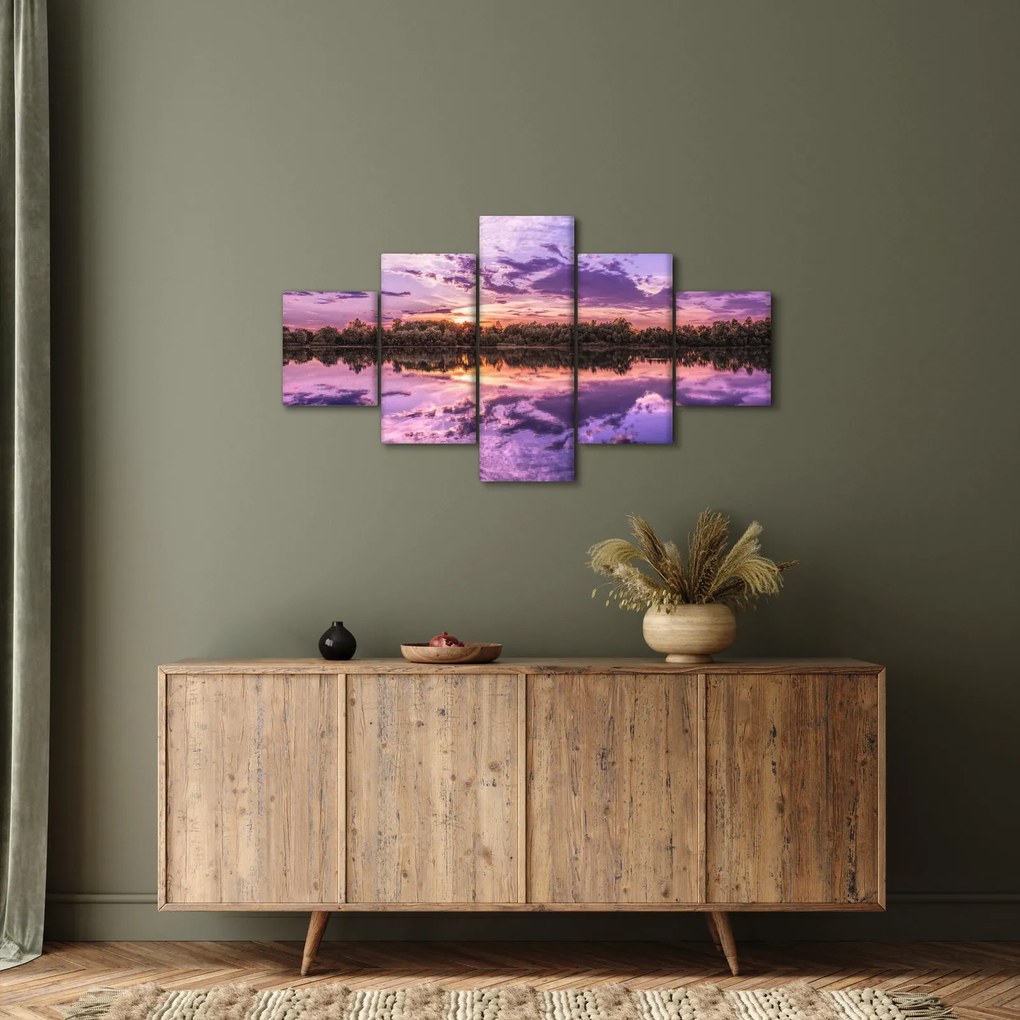 Obraz fioletowego nieba (125x70 cm)