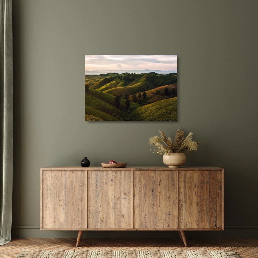 Obraz na szkle - Widok na tajskie wzgórza (70x50 cm)