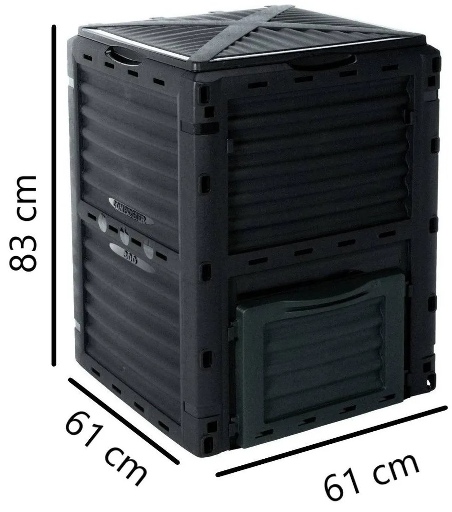 Kompostownik ogrodowy, zamknięty - 300 l