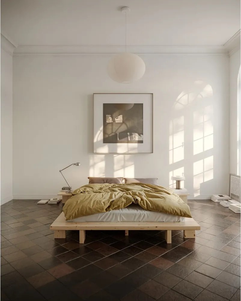 Brązowa szafka nocna z litego drewna sosnowego Japan – Karup Design