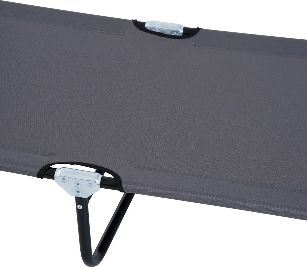 Outsunny Leżak do Opalania z Okienkiem do Czytania Otwór na Twarz Funkcjonalny Szary | Aosom PL