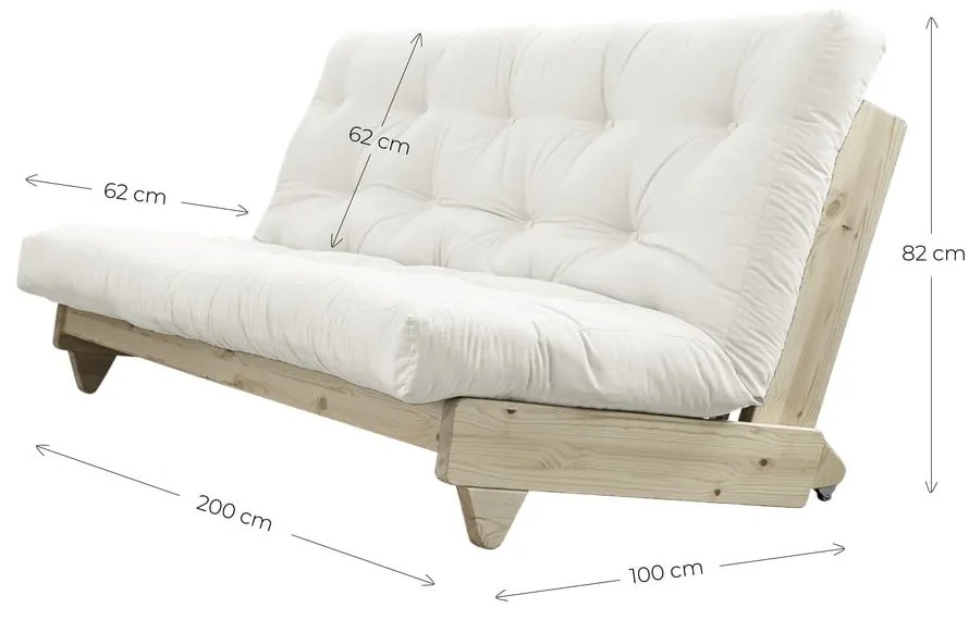 Sofa rozkładana z brązowym pokryciem Karup Design Fresh Natural/Mocca