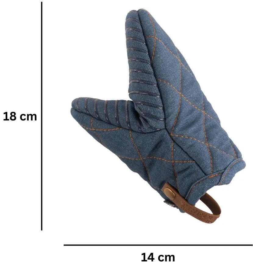 Rękawice kuchenne zestaw 2 szt. Indigo – Tiseco Home Studio