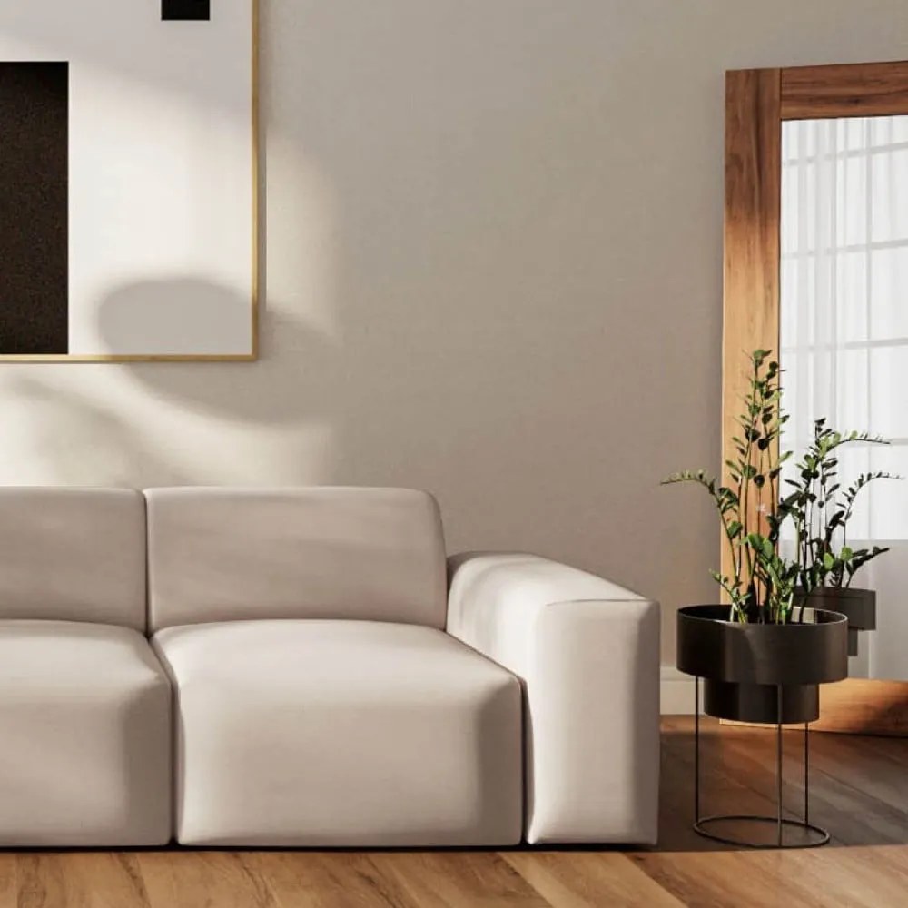 Beżowa aksamitna sofa 285 cm Villet – Rodier