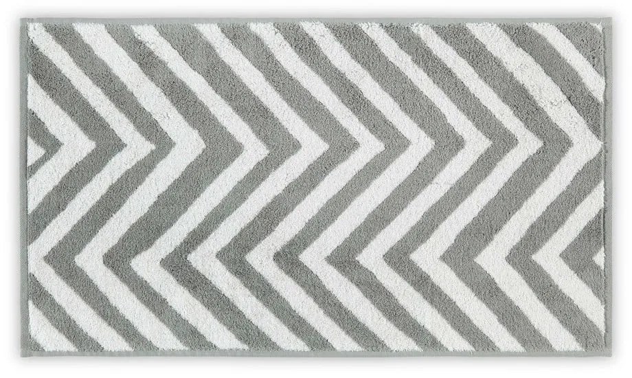 Biało-szary bawełniany ręcznik 33x33 cm Chevron – Foutastic