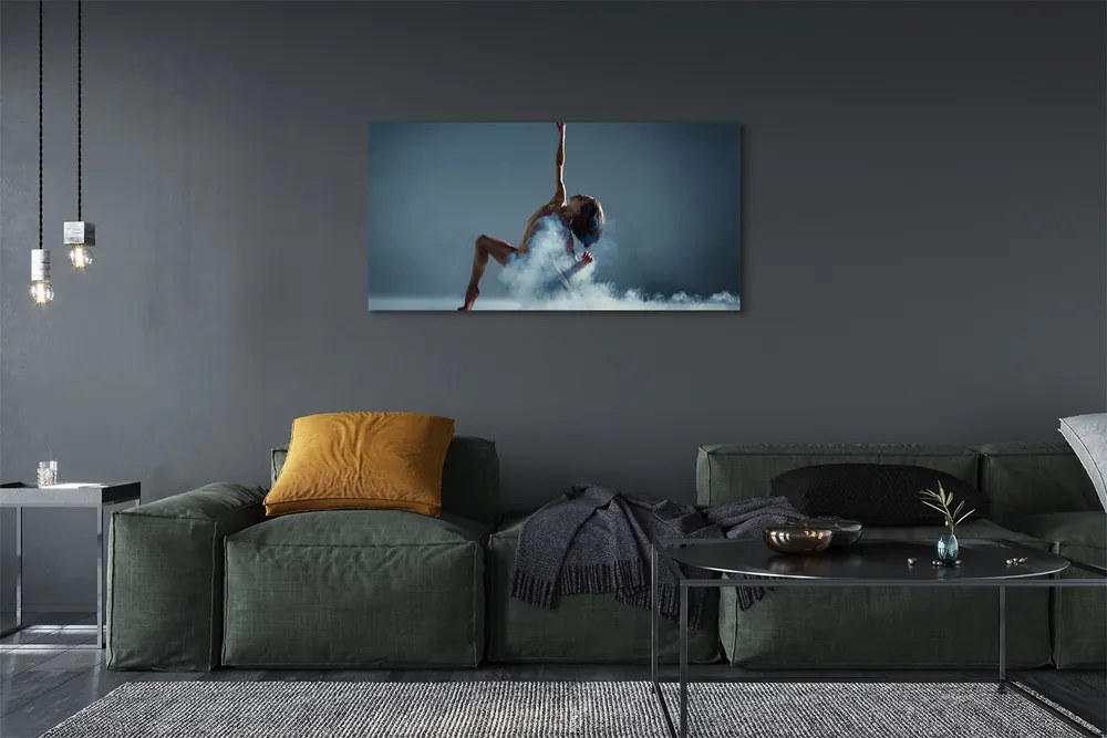 Obraz canvas na ścianę Kobieta Tańcząca w Dymie