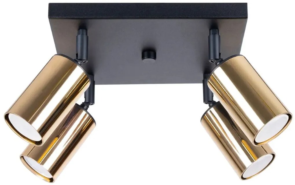 Reflektorowa lampa sufitowa nowoczesna czarny + złoty - A573 A2-N03