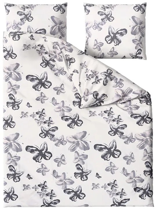 PrzytulneMieszkanie.pl PrzytulneMieszkanie.pl Pościel z mikrofibry BLACK BUTTERFLY kremowa Rozmiar pościeli: 2 szt 70 x 80 cm | 160 x 200 cm