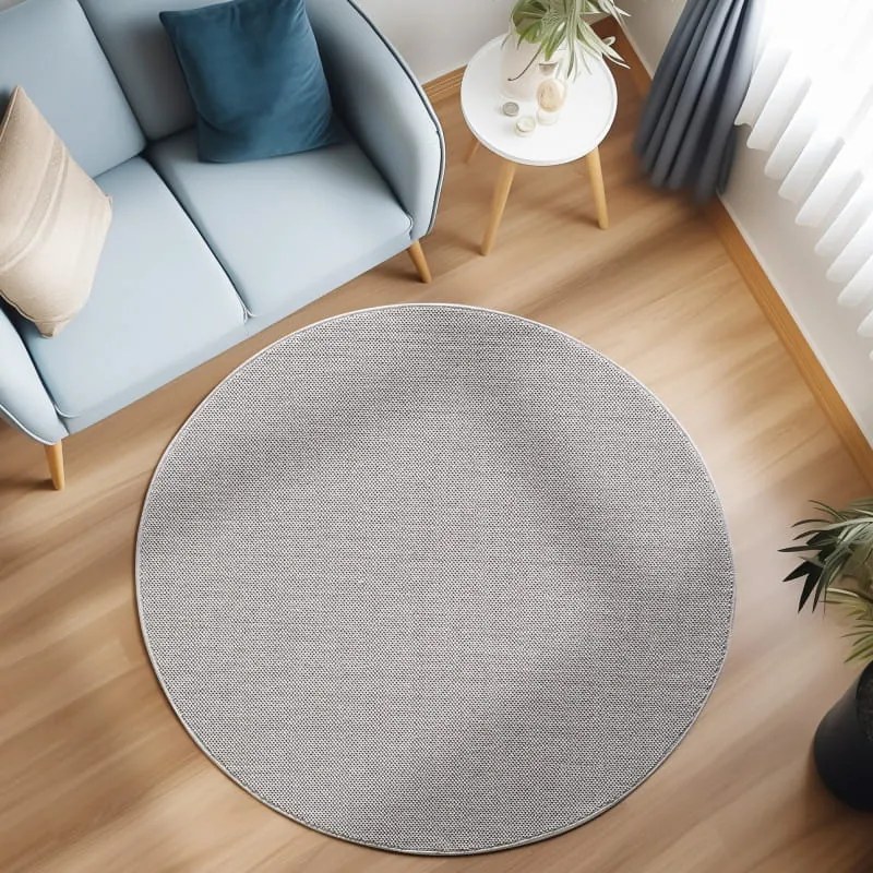 Dywan uniwersalny Lomm srebrny 160 cm x 160 cm koło