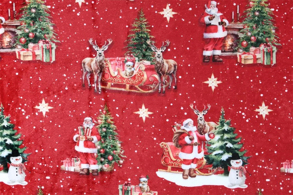 Koc świąteczny z barankiem NOEL, 130 x 160 cm