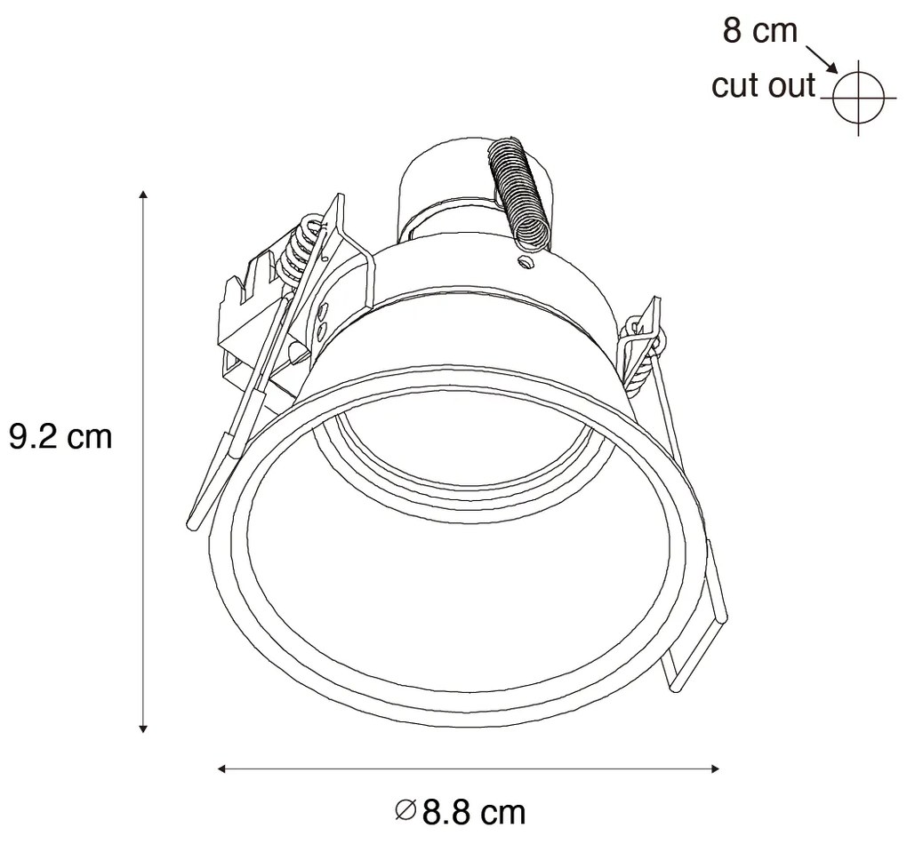 Zestaw 12 białych opraw LED GU10 50 mm IP44 - Dept Nowoczesny Oswietlenie wewnetrzne