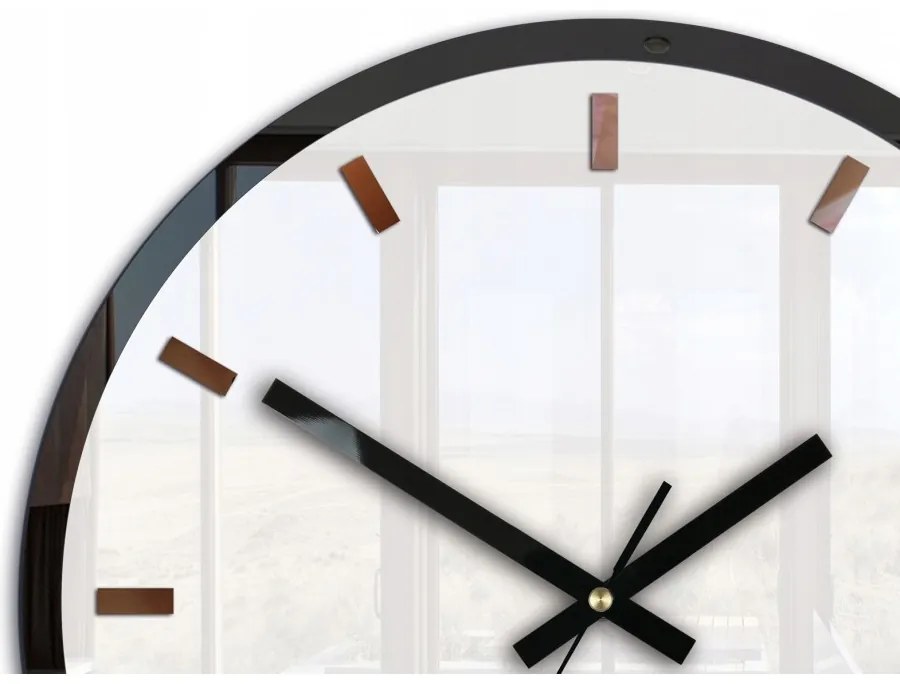 Zegar ścienny okrągły klasyczny z cichym mechanizmem na ścianę akrylowy