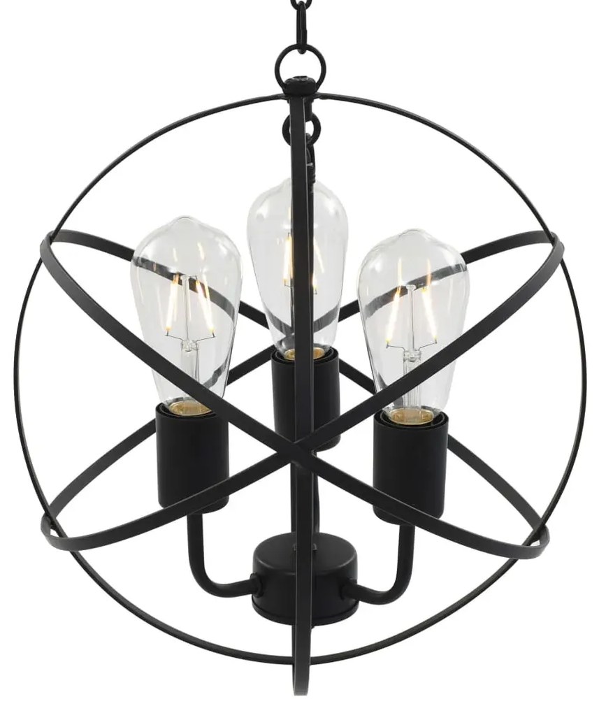 Czarna industrialna lampa wisząca okrągła - EX174-Marni