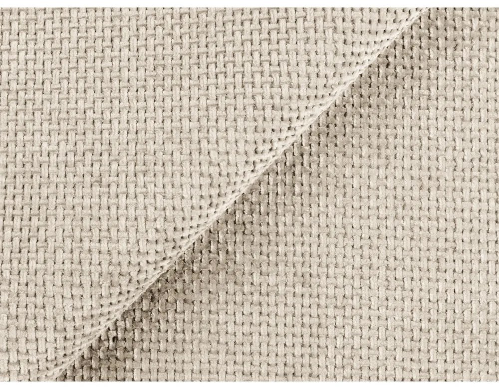 Kremowe tapicerowane łóżko dwuosobowe ze schowkiem i stelażem 160x200 cm Keoni – Makamii