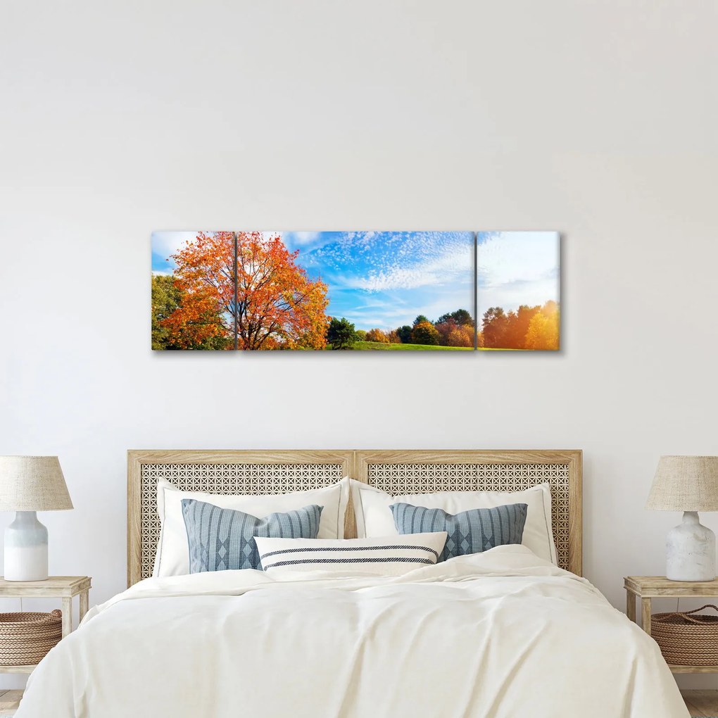 Obraz - Jesienny krajobraz (170x50 cm)