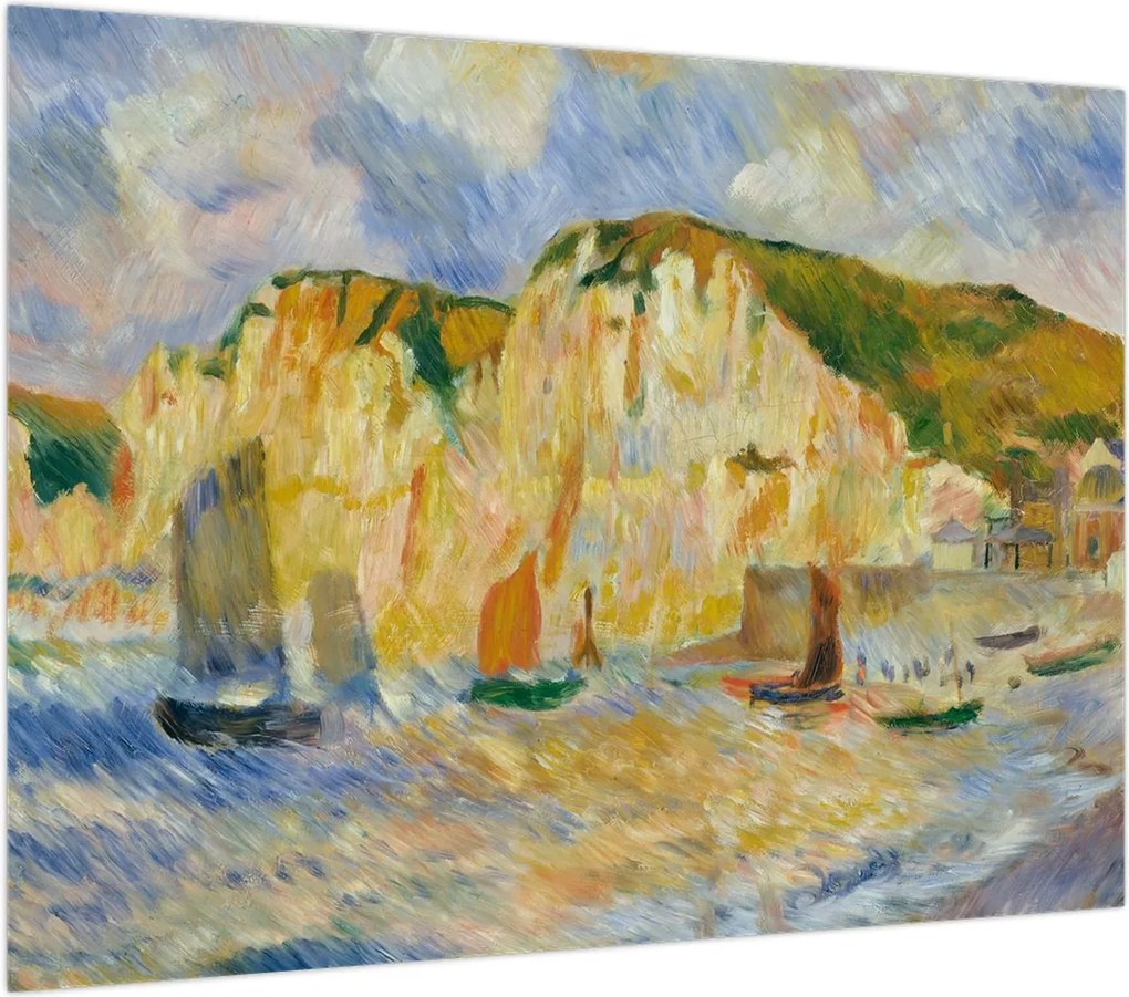 Obraz na szkle - Auguste Renoir, Sea and Cliffs, reprodukcje (70x50 cm)