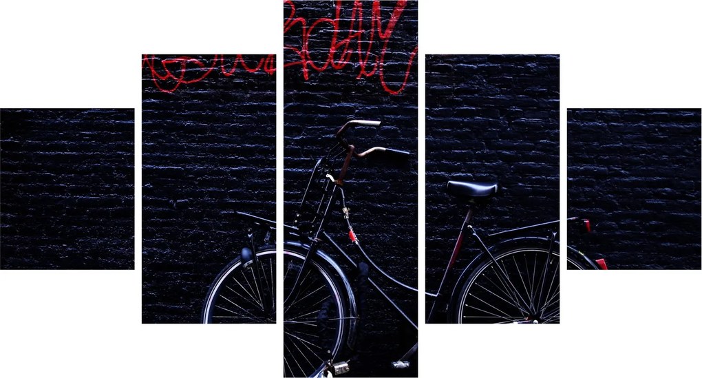Obraz roweru w Amsterdamie (125x70 cm)