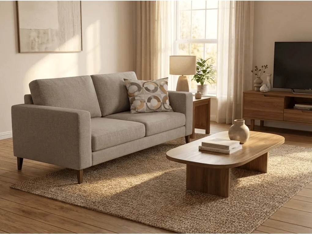 Zestaw 2 szt. dekoracyjnych poszewek na poduszkę z mikrofibry CIRELLO 45x45 cm, brązowo-szary