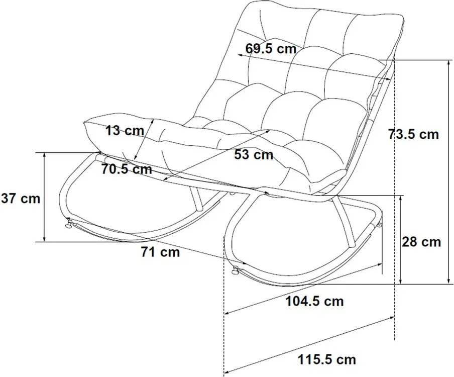 Bujany fotel ogrodowy z poduszką C2-E09