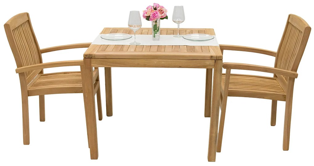 Zestaw ogrodowy teak HARMONY QUATRO 1+2