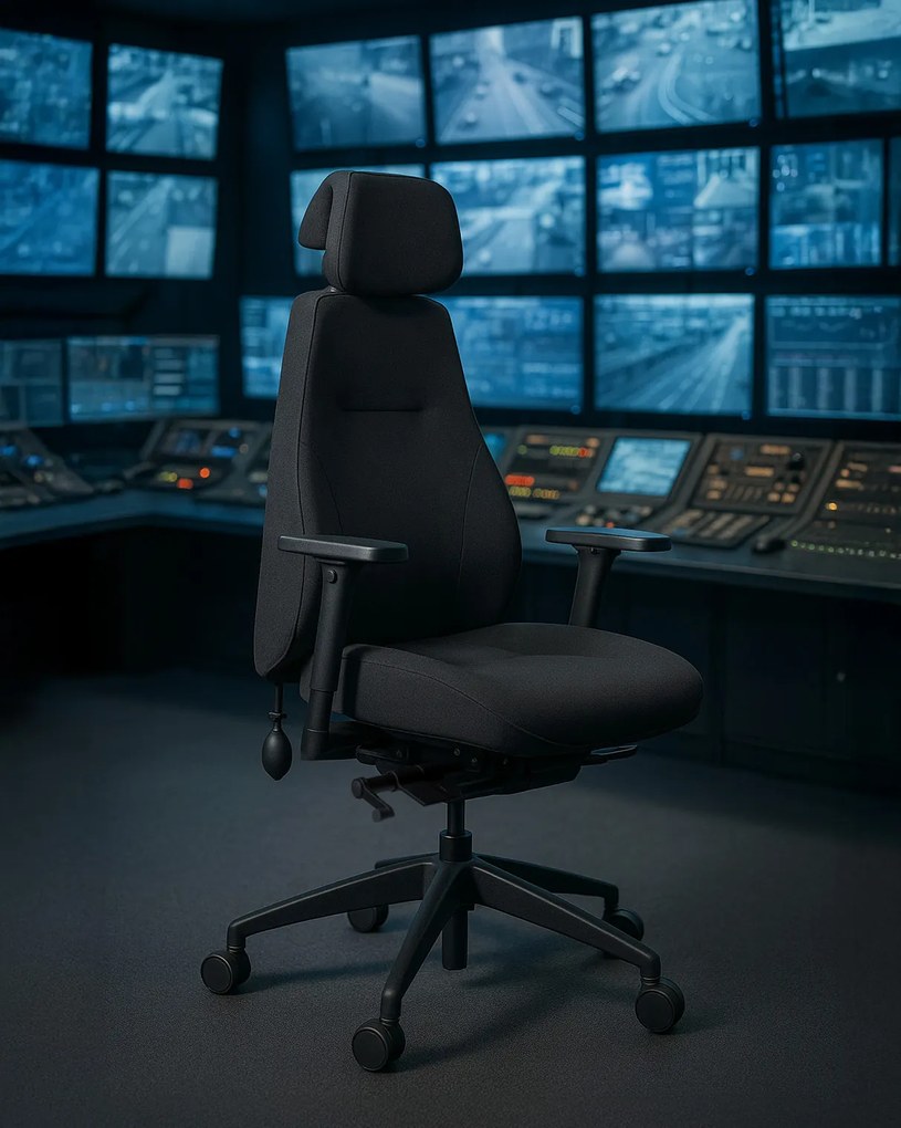 Ergonomiczny fotel biurowy Ice 24/7, zgodny z normą BHP