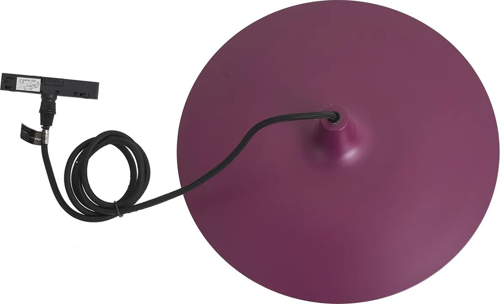 Retro Lampa Wisząca Fioletowa do Systemu Szynowego 1-Fazowego - Slimline Panzi