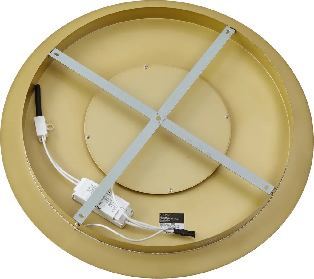 Nowoczesna lampa sufitowa złota 60 cm z wbudowaną diodą LED z 3-stopniową regulacją ściemniania - Morning