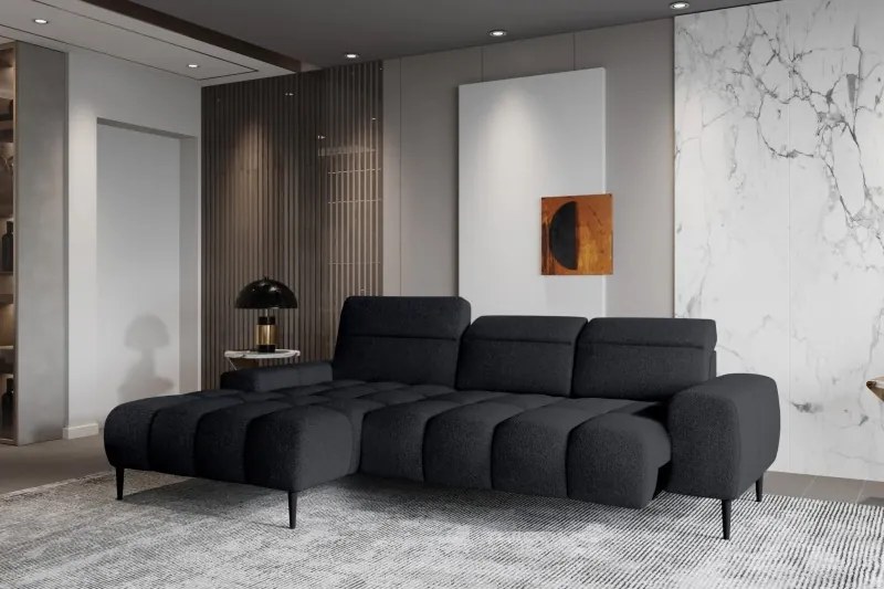 Narożnik GIANO S układ L Lewostronny z elektryczną regulacją siedziska w ktaninie AUSTIN 21 WERSAL