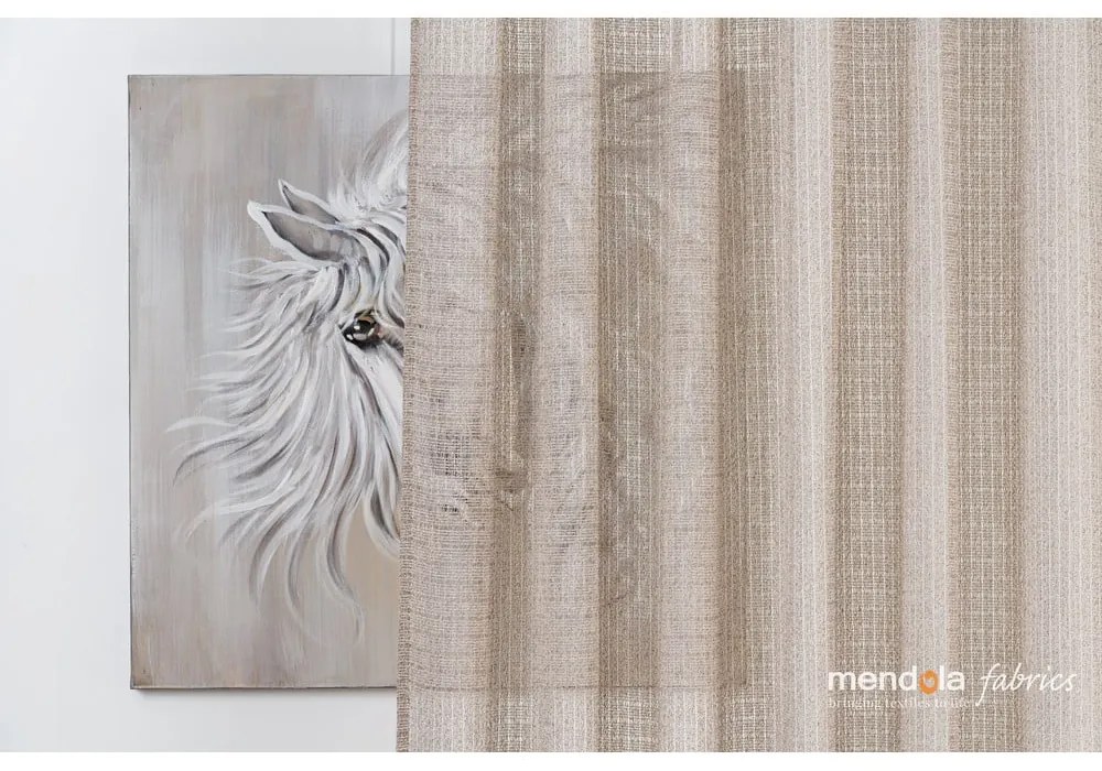 Beżowa firanka 140x260 cm Pescara – Mendola Fabrics