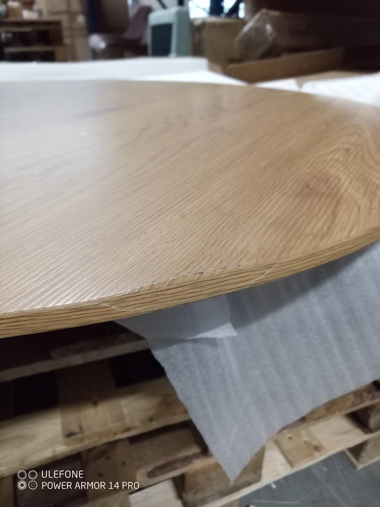 PROMOCJA Dębowy stół jadalny z czarnymi nogami TETIS 100x100 II jakość