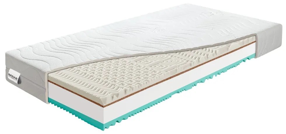 Twardy/średnio twardy piankowy materac dwustronny 80x200 cm Visco Touch – BENAB