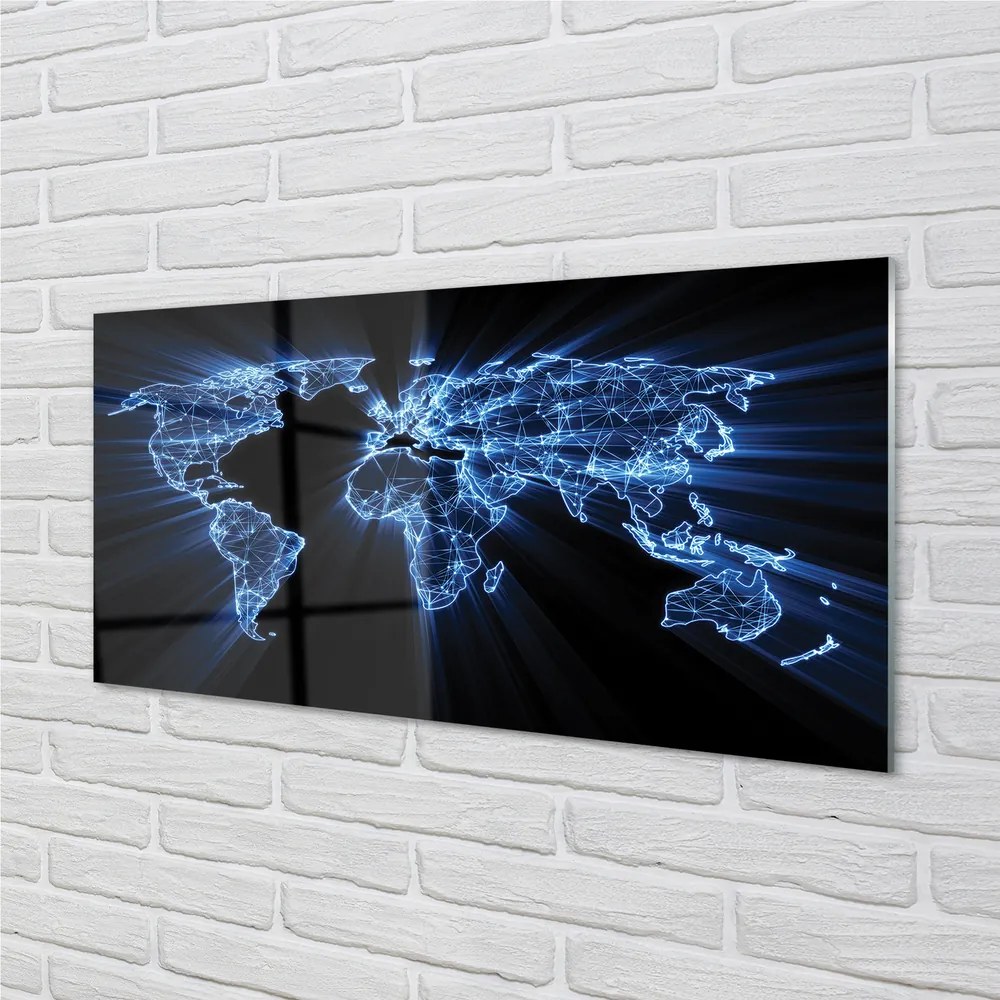 Panel nad Blat Kuchenny Niebieska Mapa Świata