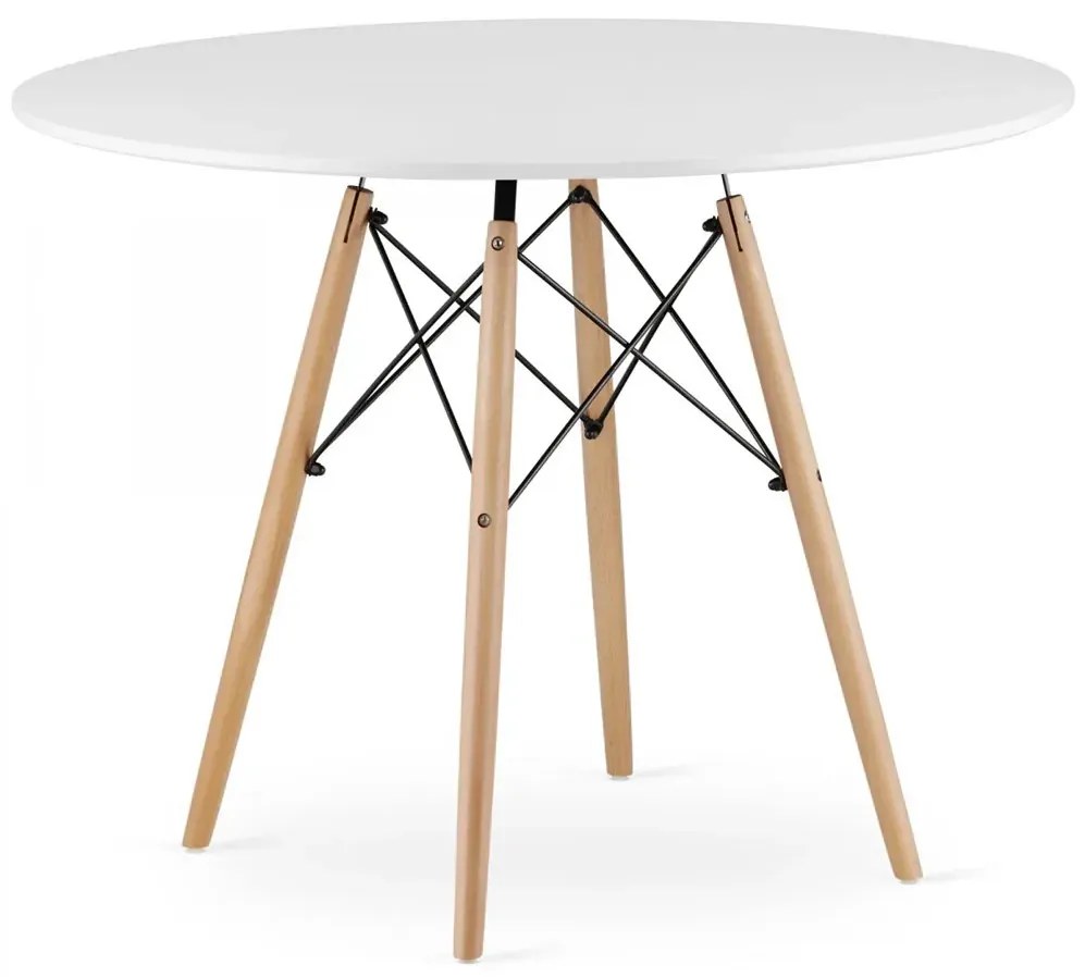 Okrągły Stół Biały Do Jadalni W Stylu Skandynawskim P2-D16