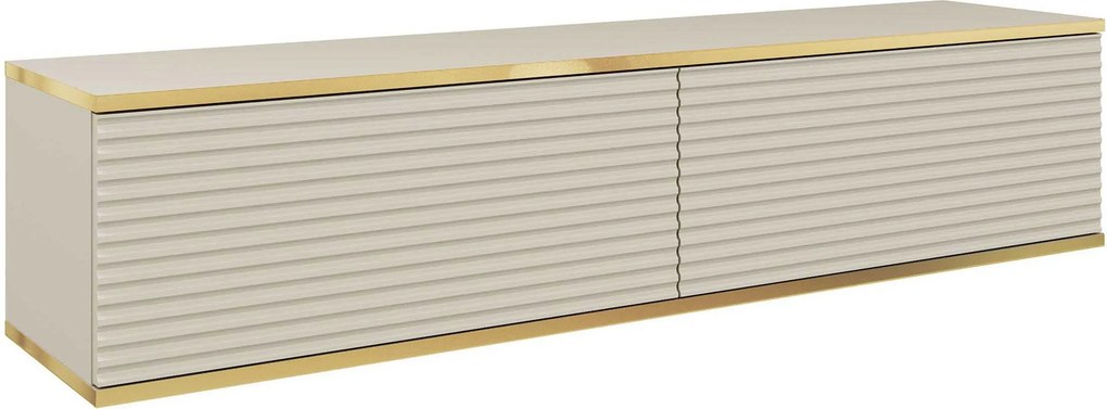 Szafka RTV wisząca VENEZIA 135 cm do Salonu pod Telewizor - Odcienie beżu