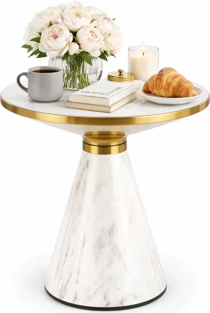 Nowoczesny biały stolik kawowy F4-D26