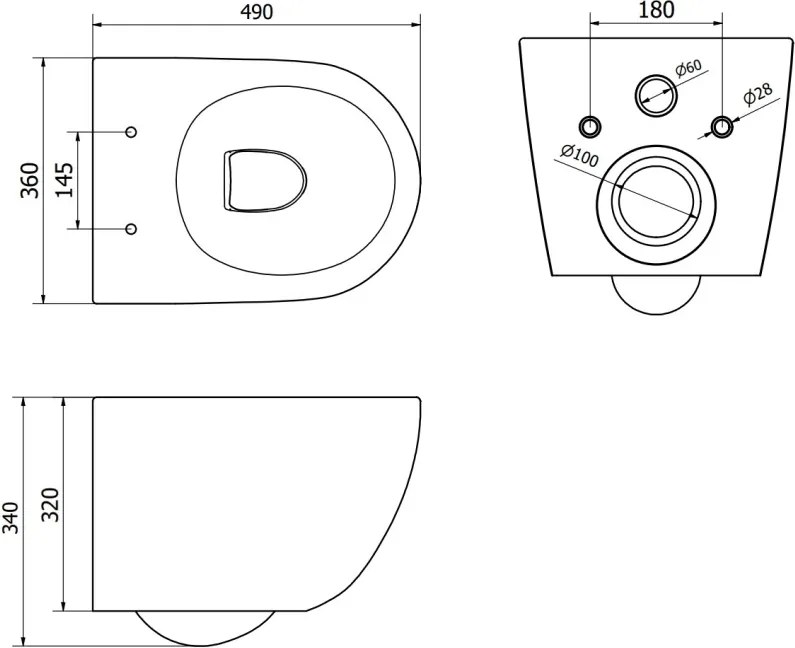 Mexen Lena miska wc Rimless Tornado z deską wolnoopadającą slim, duroplast, czarna mat - 30221085T