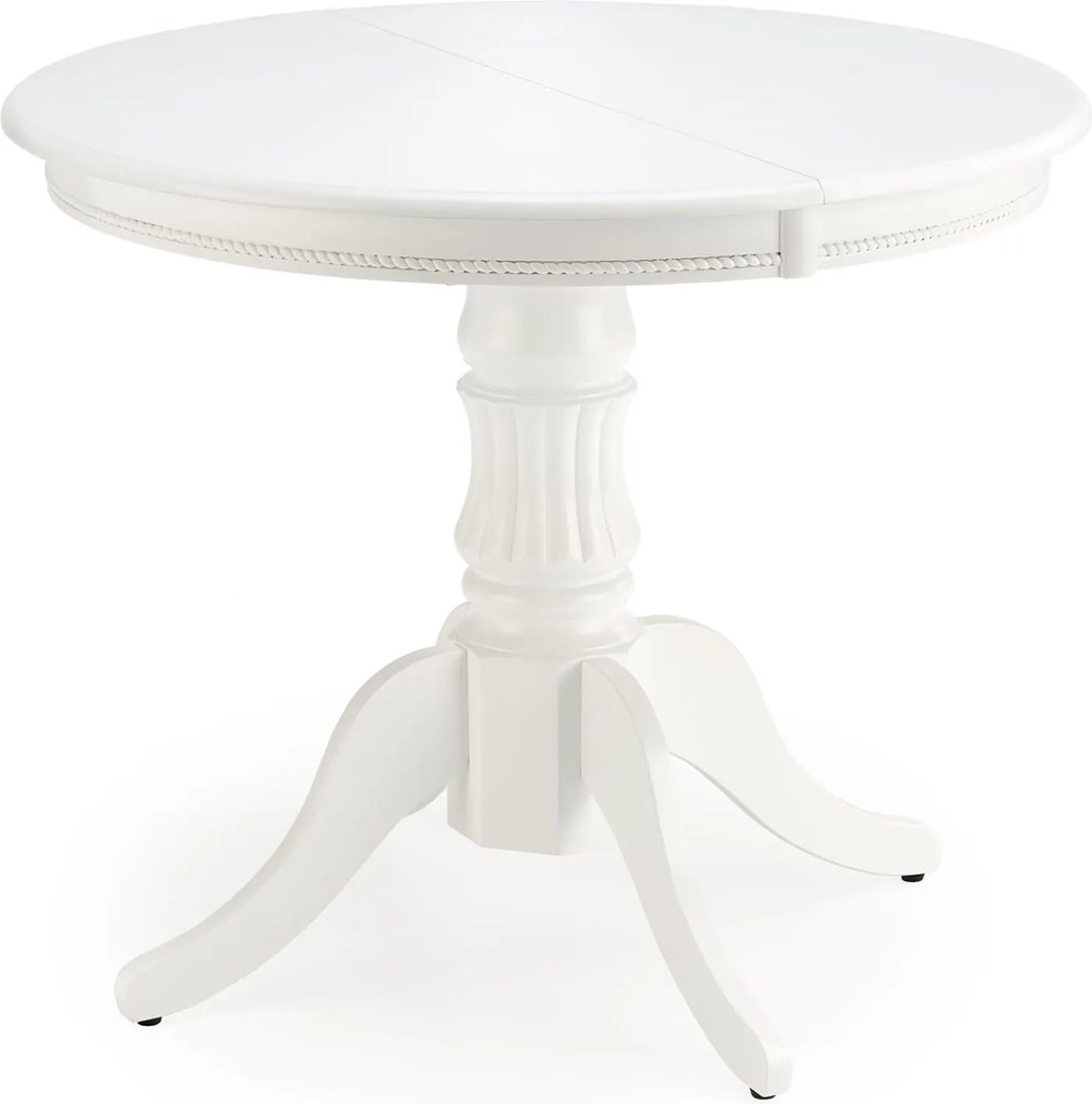 Stół do jadalni z okrągłym blatem William biały