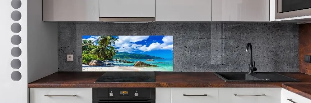 Panel do kuchni Seszele plaża