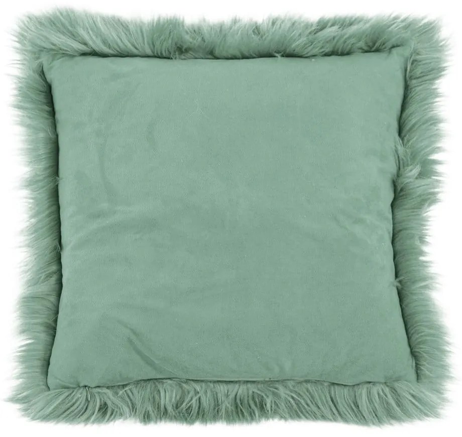 Zielona poduszka Tiseco Home Studio Sheepskin, 45x45 cm