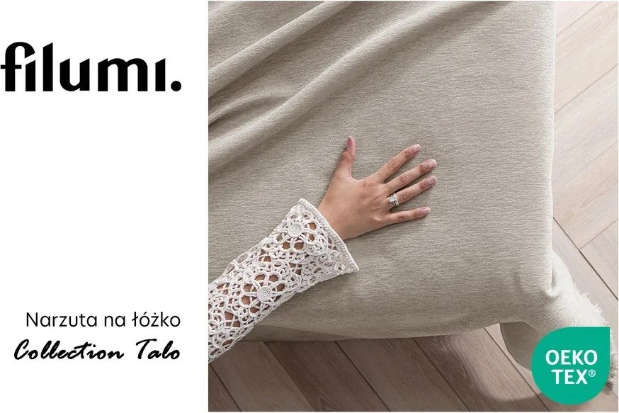 Beżowa narzuta z szenilu 220x240 cm Talo – Filumi