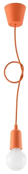 Pomarańczowa lampa wisząca industrialna - 3X EX541 D6-M02