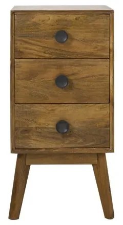 Brązowa wysoka komoda z litego drewna 40x80 cm Espita – Light &amp; Living