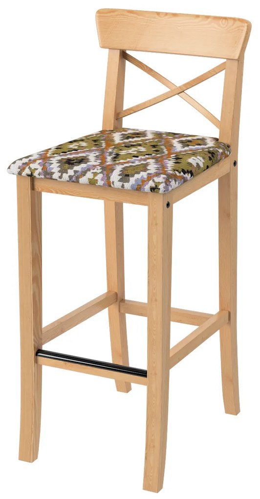 Pokrowiec na krzesło barowe Ingolf z tapicerowanym siedziskiem