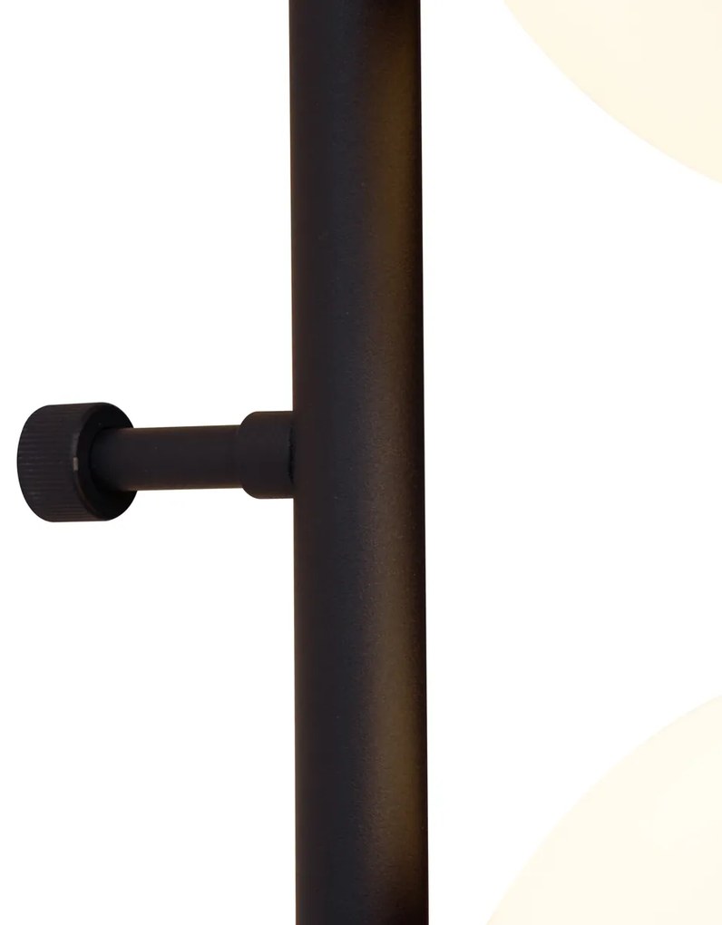 Designerski Kinkiet / Lampa scienna czarny z matowym szkłem 3-źródła światła - VerticalDesignerski Oswietlenie wewnetrzne
