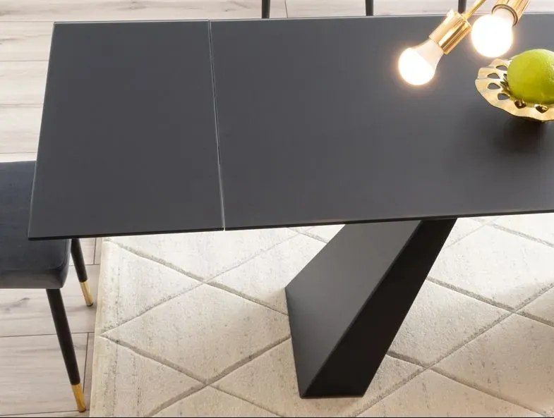 Stół rozkładany SALVADORE 120(180)x80 czarny mat SIGNAL