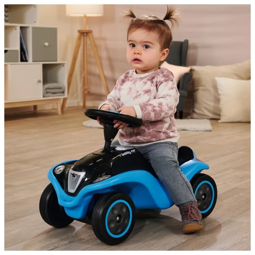 Big jeździk next blue bobby car z klaksonem i światłami